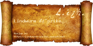 Lindwurm Őszike névjegykártya